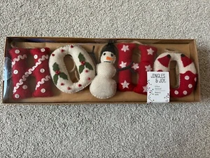Jingles & Joy 6' Ho Ho Schneemann Filz festliche Feiertage Girlande Neu im Karton! - Bild 1 von 4