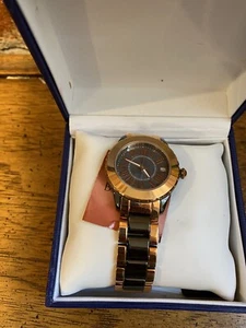 Watch Womens Bronze & Stainless Steel, Italian, Water Resistent NWT From QVC lot - Picture 1 of 2
