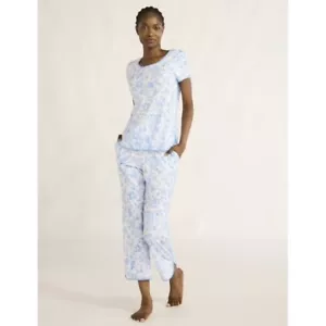Joyspun Pajama Set Floral Print Sleepwear Loungewear Top and Pants Size S NWT - Picture 1 of 9