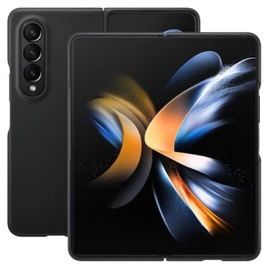 Samsung Leather Cover (Suits Galaxy Z Fold4) - Black - Picture 1 of 4