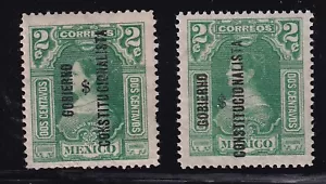 ucs60 Mexico 1914 Civil War Dollar-sign ovpt $= normal+inv / 1910 issue Sc#424 - Picture 1 of 1