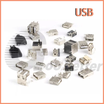 USB Female Socket Type-A Type-B 90 Degree 180 Degree Port Printer Repair Adapter - Image 1 of 4