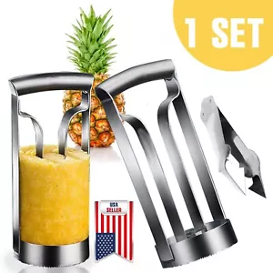 Pineapple Corer Slicer Cutter Eye Peeler Fruit Stainless Steel Tools - Picture 1 of 12