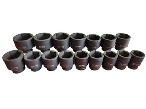 1" Drive 6-Point Standard Jumbo Deep Impact Socket Set 1-5/8" - 3-1/8" - Picture 1 of 1