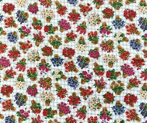 Vintage Cranston Joan Messmore Flower Pots Cotton Quilting Sewing Fabric 45”x36” - Picture 1 of 1