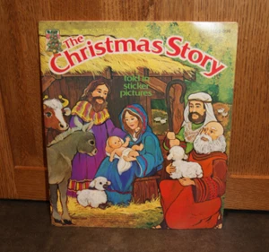 Whitman The Christmas Story Told in Sticker Pictures Coloring Book NEW 1977 NOS - Picture 1 of 8