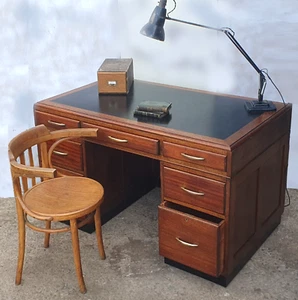 An Art Deco Mahogany Desk By H.Baldock And Sons Of Liverpool - Picture 1 of 13