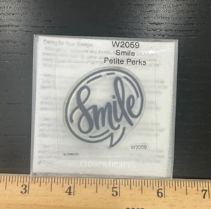 CTMH Petite Perks Stamp - "Smile" W2059 *NEW* Close To My Heart - Picture 1 of 2