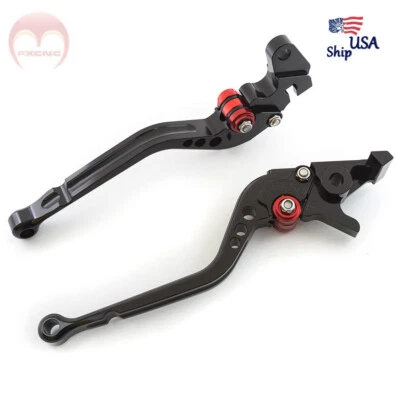 Palancas de embrague de freno ajustables CNC negras para Suzuki GSXR1000 2007-2008 Foto 1 de 4