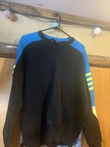 Vintage DEMETRE 80’s SKI Sweater Hustler Medium Neon RETRO JACKET USA Nice - Picture 1 of 5