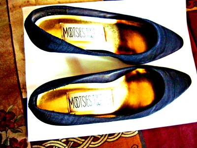 ZAPATO TACÓN 2 1/2" TELA NEGRA COLECCIÓN MOOTSIES TOOTSIES. ESTADO MUY G00D Foto 1 de 4