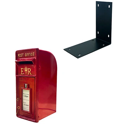 Royal ER II Post Box Mailbox in Red Cast Iron - Wall Mounted or Standing - Image 1 of 4