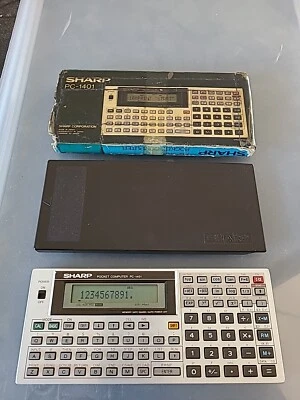 Pocket Computer SHARP PC-1401 Calculatrice avec Boite et coque de protection - Photo 1/4