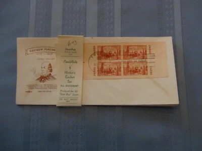 US # 1028 Gadsden  3C Set Of 5 Pent Arts Cachet Unaddressed FDC W/Label  #10  - Image 1 of 4