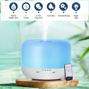 RGB LED Luftbefeuchter Aroma Ätherisches Öl Diffusor Ultraschall Aromatherapie - Bild 1 von 12