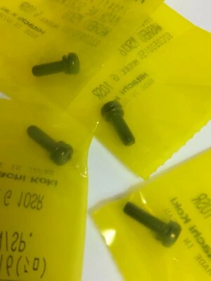 LOT OF 4 HITACHI 308-386 MACHINE SCREWS (W/SPWASHER M5X16 (NEW) - Image 1 of 4