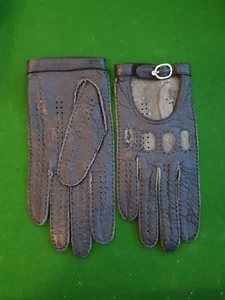 Vintage Womens ETIENNE AIGNER Driving Gloves Navy Blue Size  7   NEW    (#7) - Bild 1 von 15