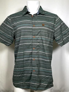 Hippy Tree Morrison Short Sleeve Button Up Green Shirt Men's LARGE - Picture 1 of 10