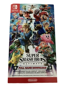 Super Smash Bros. Ultimate Nintendo Switch - Full Game Download Card - Picture 1 of 2