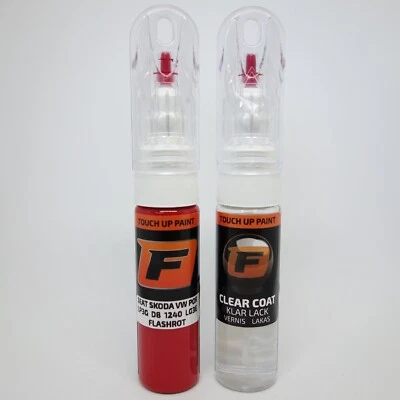 FIRANTO Kit Pluma Pintura Retoque para ŠKODA VOLKSWAGEN SEAT LG3E LP3G DB 1240 P3G FLASHROT