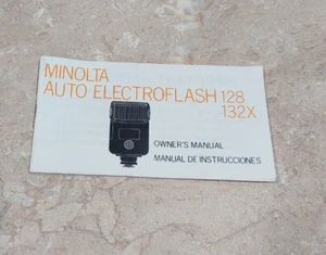 Vintage Minolta Auto Electroflash 128 132X Owner's Manual Printed in Japan 60 Pg - Picture 1 of 4