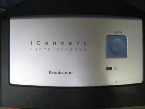 NEW Brookstone iConvert Photo Digital Scanner 600 DPI USB Scans photos-Computer - Image 1 of 1