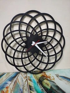 Unique Wooden Clock, Modern Minimalist Clock, Wooden Large Wall Clock - Picture 1 of 10