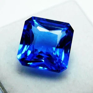 Natural Flawless BLUE Sapphire 8.30 Ct CERTIFIED Loose Gemstone Square Shape - Picture 1 of 5
