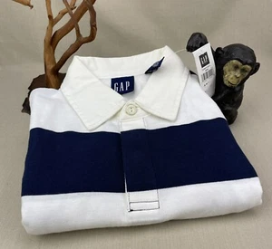 GAP gestreiftes Rugby Shirt neu mit Etikett Vintage 1990er blau weiß Small 115677-03-1 - Bild 1 von 10