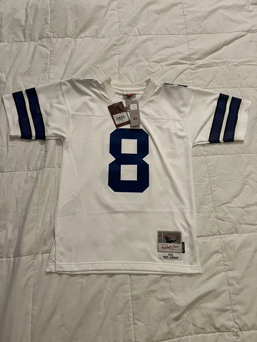 NEW 1992 Troy Aikman Small Size 36 Mitchell & Ness Dallas Cowboys Legacy Jersey Cover