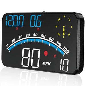 Digital GPS Speedometer, Universal Car HUD Head up Display with Speed MPH, Compa - Picture 1 of 12