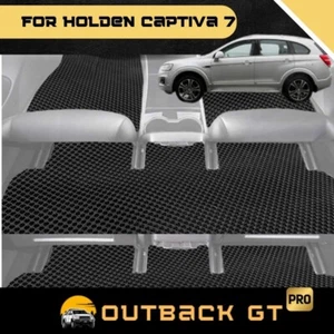 6D PRO Car Floor Mats for Holden Captiva 7 2016-2018-Ultimate Set-Black - Picture 1 of 13
