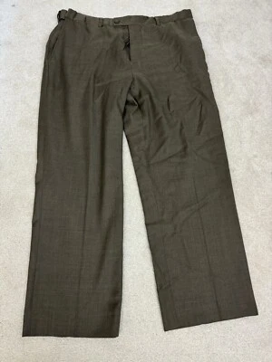 Louis Raphael Pantalones Para Hombres 36 Marrón Lavable Lana Vestido Negocios Informal 36 X 28 Foto 1 de 4