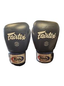 Fairtex Boxing Gloves-16 oz Dark Blue and White pair. Good condition. Used