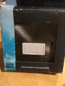 Click Deco VPSC650WH 13A Fused Connection Unit Victorian Satin Chrome - Picture 1 of 2