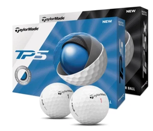 [NEW] 2019 TaylorMade TP5/  TP5X  White Golf Balls  24 Count (2 Dozen) - Picture 1 of 7