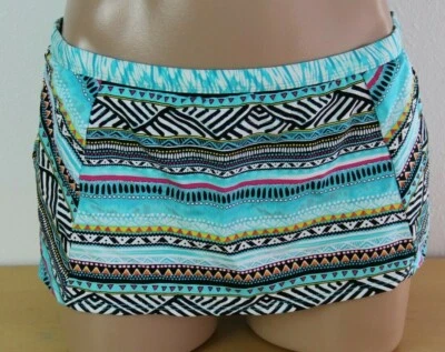 NWT Kenneth Cole Reaction Swimwear Bikini Skirted Bottom Size S AQU - Image 1 of 3