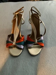 BA & SH SILBERNE HOHE SANDALEN GRÖSSE 10 DISCO-STIL NEU MIT ETIKETT - Bild 1 von 10