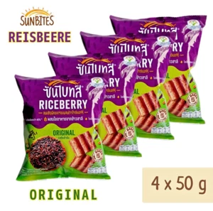 [4 x 50 g] Sunbites Bacche di Riso Gusto Originale Multigrano Chips Snack - Foto 1 di 11