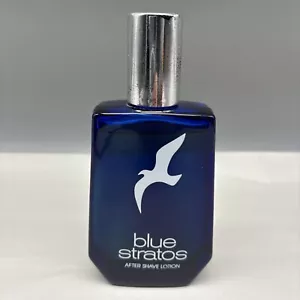 Vintage Cobalt Glass Blue Stratos After Shave Lotion By Shulton 99% Full - Picture 1 of 3