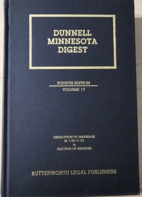 Dunnell Minnesota Digest 4th Edition Volume 17: 1992 Hardcover - Image 1 of 2