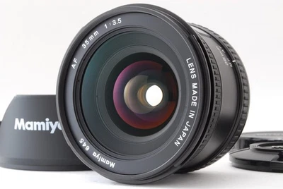[TOP MINT w/ Hood ] Mamiya AF 35mm F3.5 Wide Angle Lens for 645 AF AFD JAPAN - Image 1 of 4