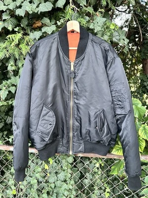 Men’s USAF Black MA-1 Intermediate Flyer's Bomber Jacket MIL-J0792 (HU) 26 x 26 - Image 1 of 4
