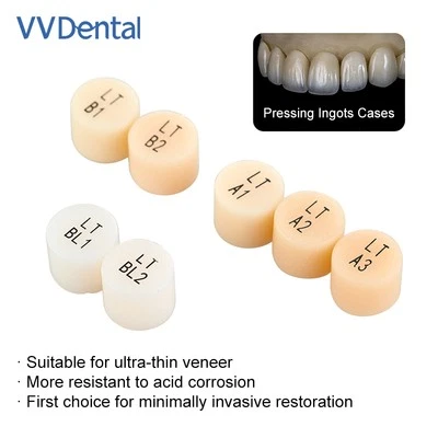 VVDENTAL 10 pcs Dental Press Ingots Lithium Disilicate Glass-ceramic Blocks for Venners