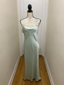 REFORMATION Cardi Seidenkleid - Sea Glass Größe M orig. 278 $ Neu mit Etikett - Bild 1 von 4