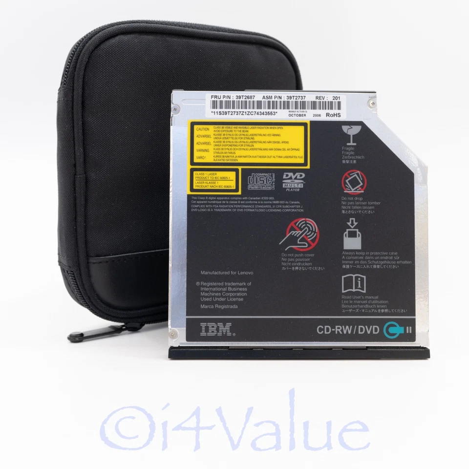 IBM / Lenovo ThinkPad  CD/DVD-RW Drive with case, never used - Image 1 of 1