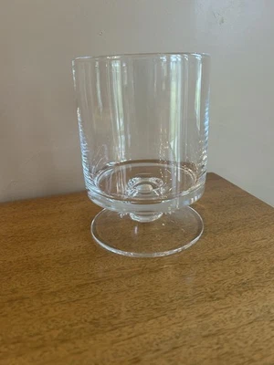 Crate & Barrel London Glass Hurricane Candle Holder  6 Inches Clear - Image 1 of 4