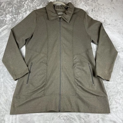 Sudadera Larga Nomadic Traders Para Mujer Grande Taupe Cuello Acanalado Cremallera (1006) Foto 1 de 4