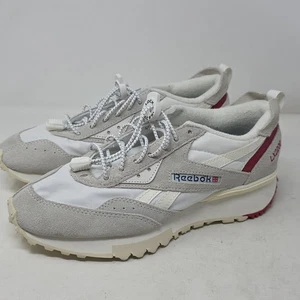 Reebok White and Gray Sneakers with Red Accents Men Size 7 - Picture 1 of 7