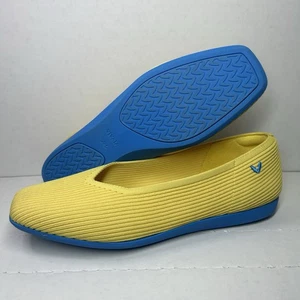 Vivaia Ligero Puntera Cuadrada Corte en V Pisos Margot Walker Amarillo Talla 39.5 EU 8.9 EE. UU. - Imagen 1 de 18